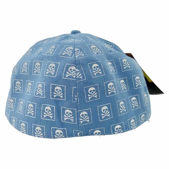 Haina Skull Hat 7 1/2 New With Tags - Blue - Picture 7 of 7